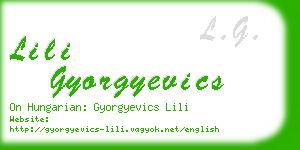 lili gyorgyevics business card